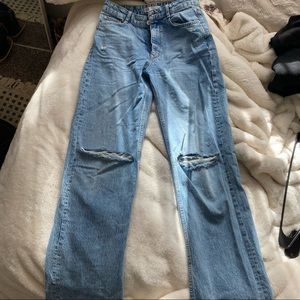 Zara Full Length Straight Jeans